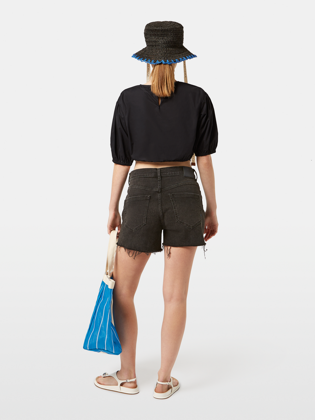 Cropped Poplin Tie Top