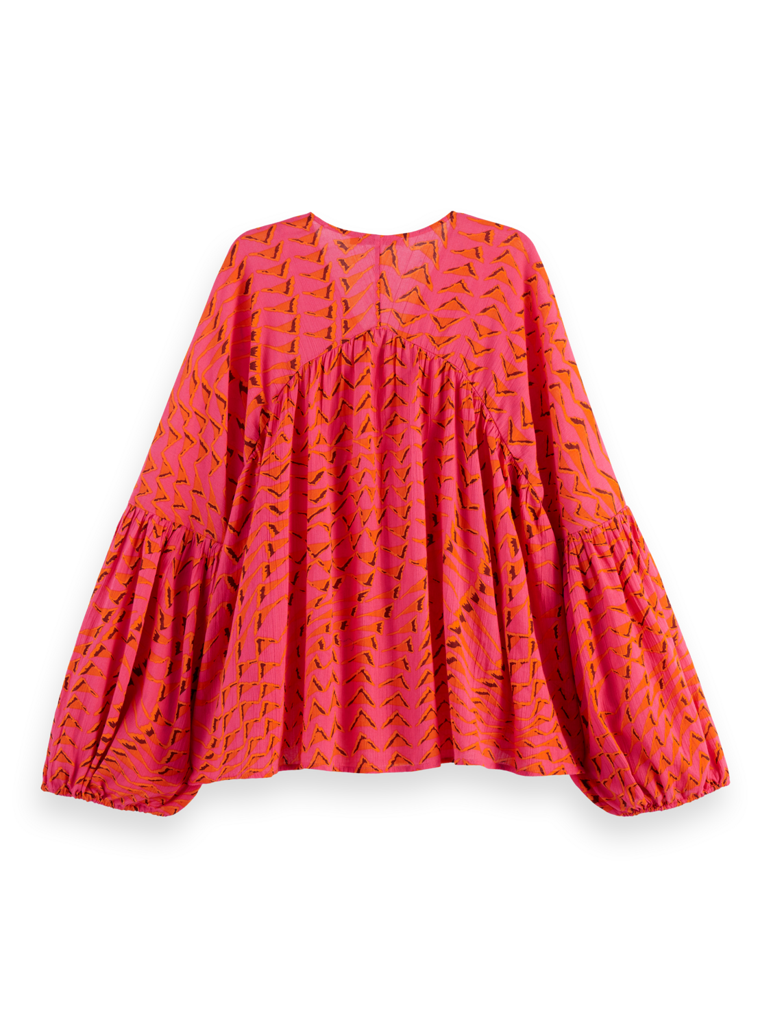 Printed Crinkle Top