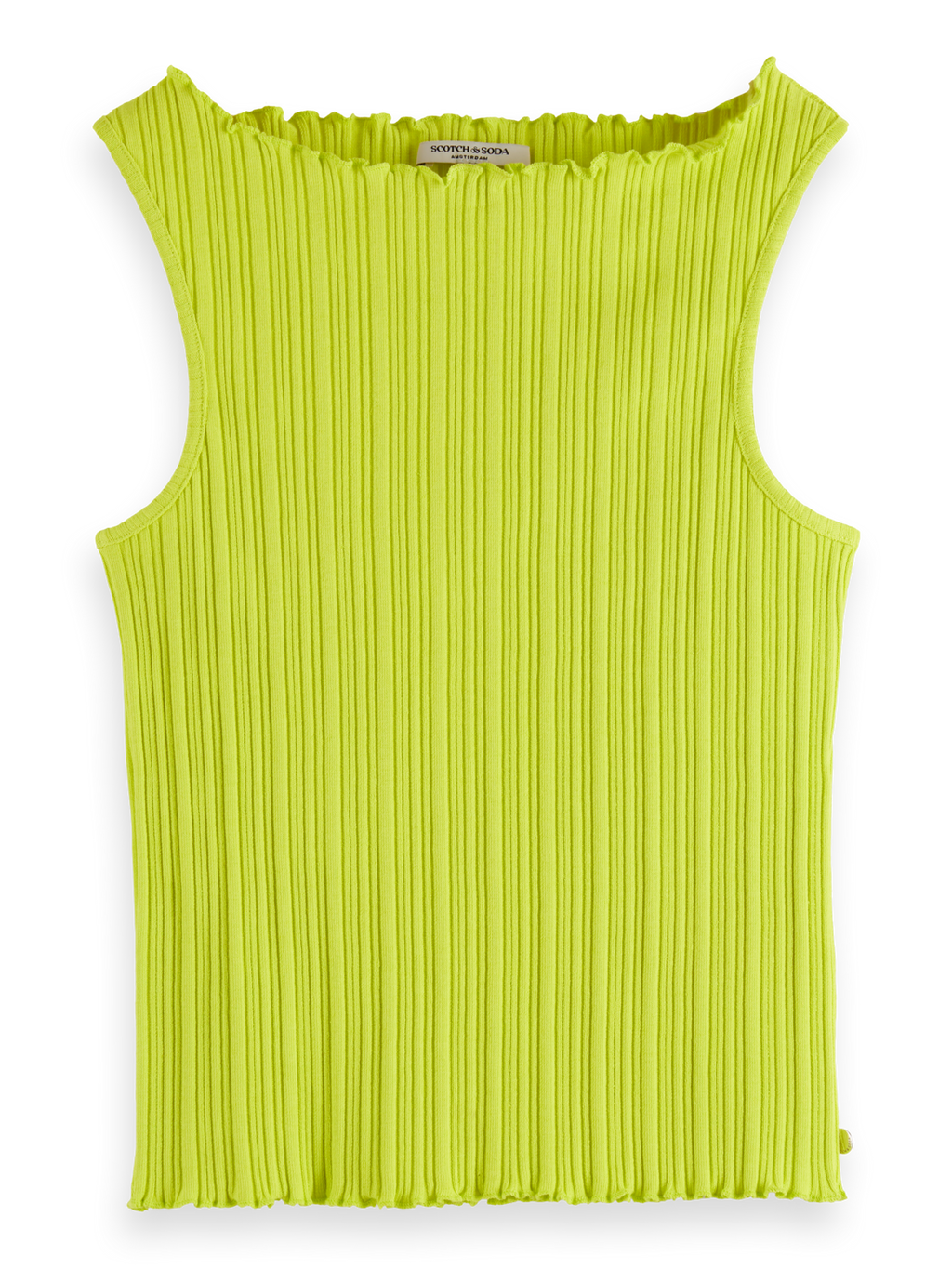 Structured Wide-Neck Sleeveless Top