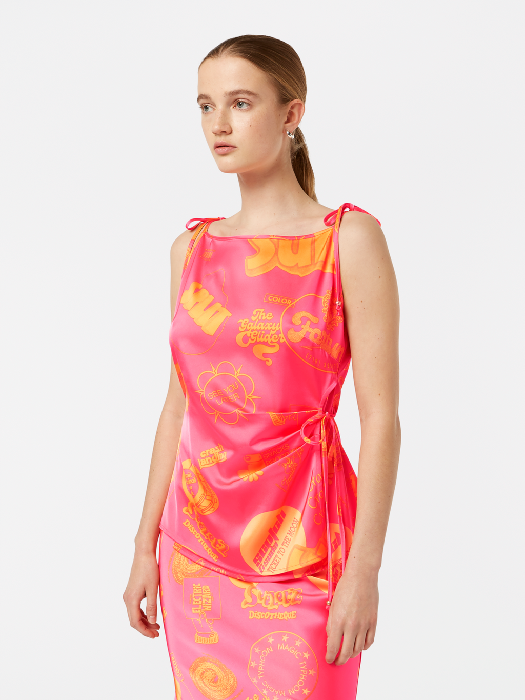 Satin Printed Tank Top