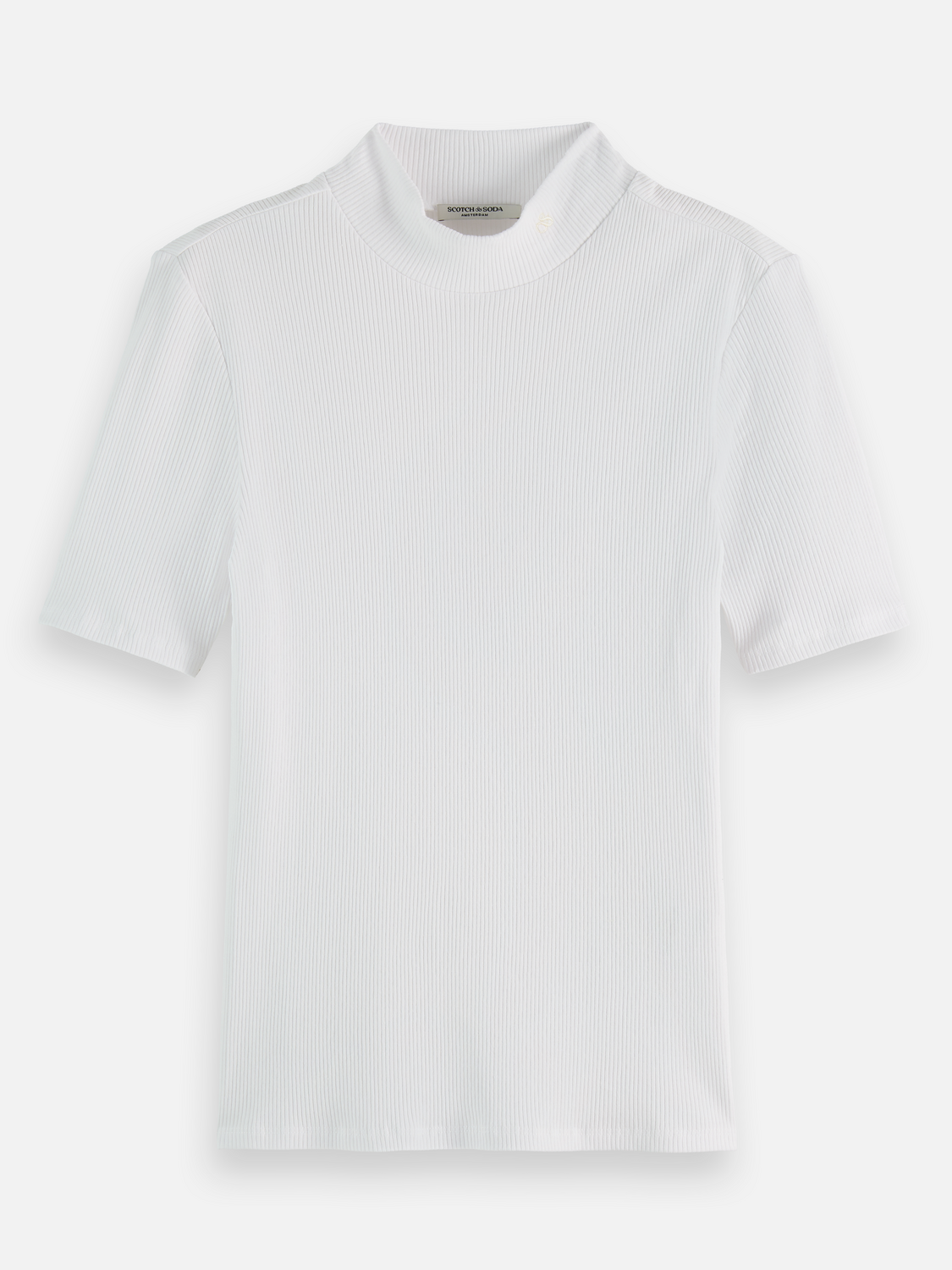 Essentials — Mock Neck Ribbed T-Shirt
