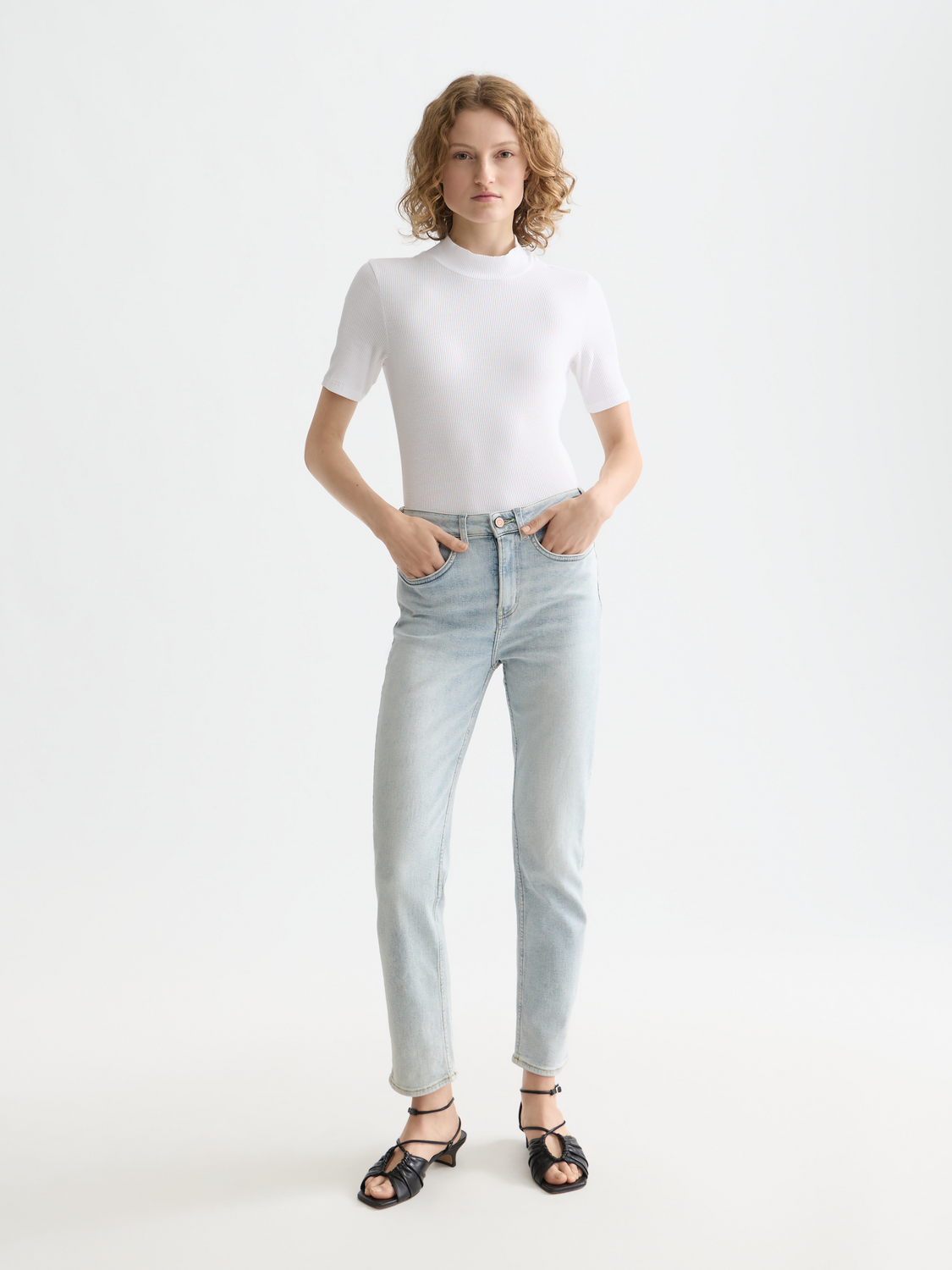 Essentials — Mock Neck Ribbed T-Shirt