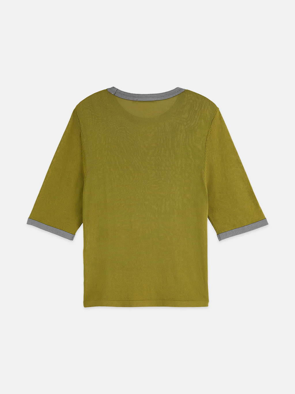 Pull à manches courtes avec liseré rayé