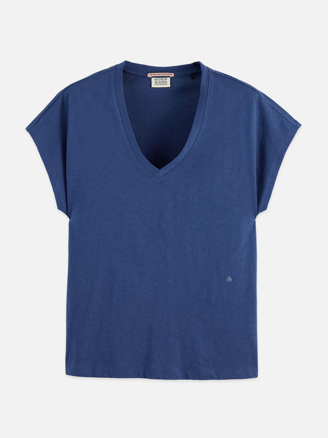 V-Neck T-Shirt With Ampersand Embroidery