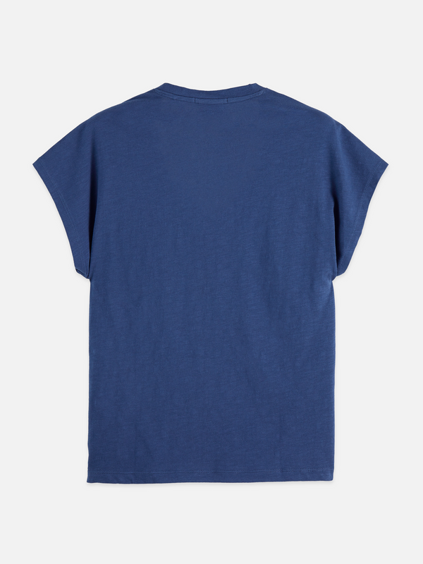 V-Neck T-Shirt With Ampersand Embroidery