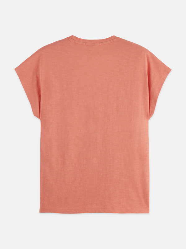 V-Neck T-Shirt With Ampersand Embroidery