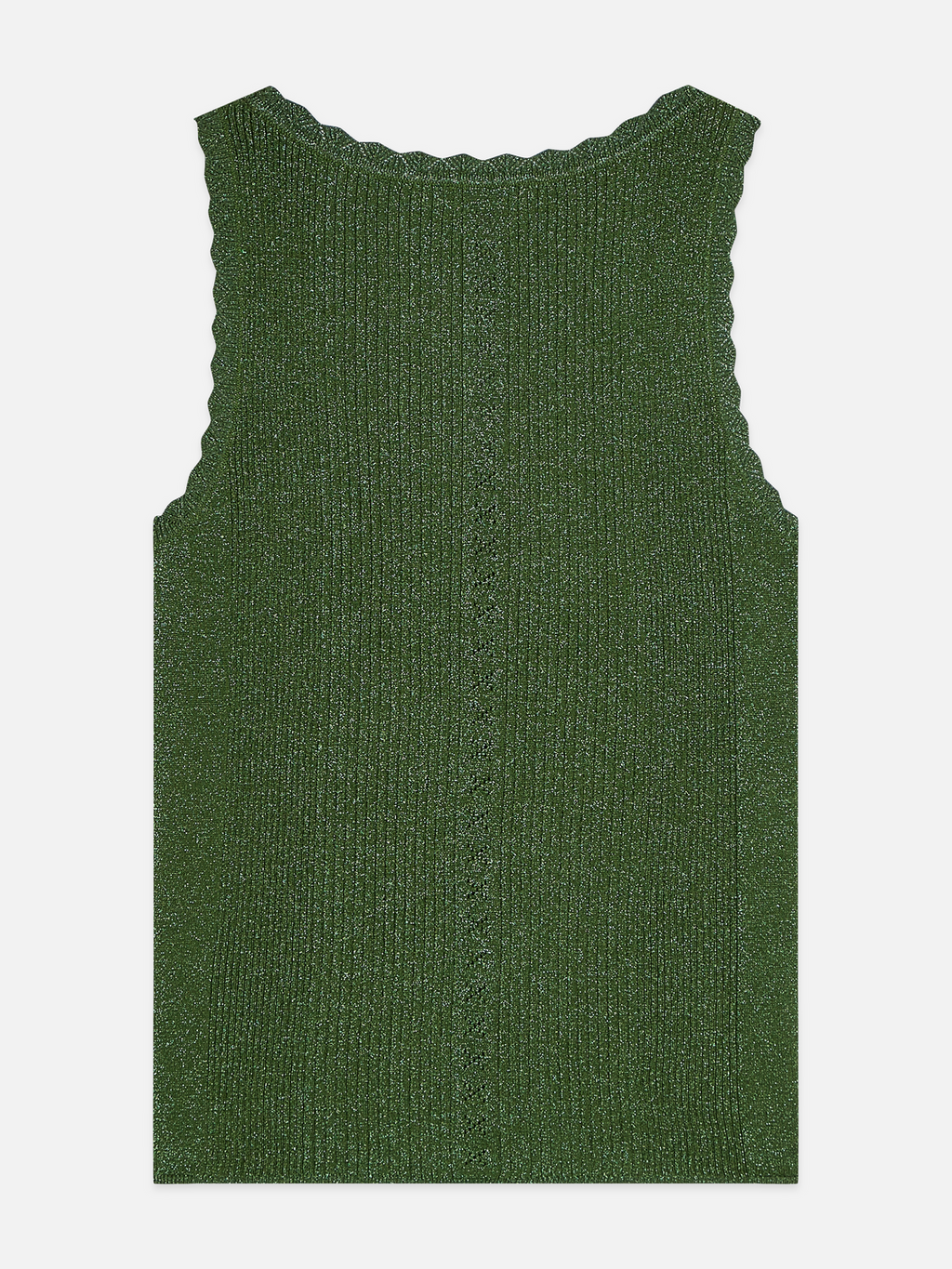 Geripptes Tanktop aus Metallgarn