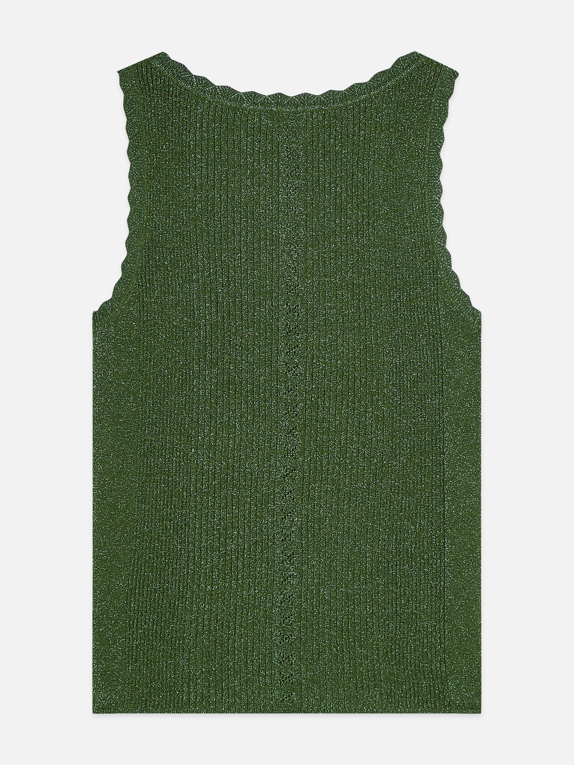 Geripptes Tanktop aus Metallgarn
