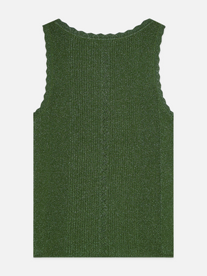 Metallic Ribbed Knitted Tank