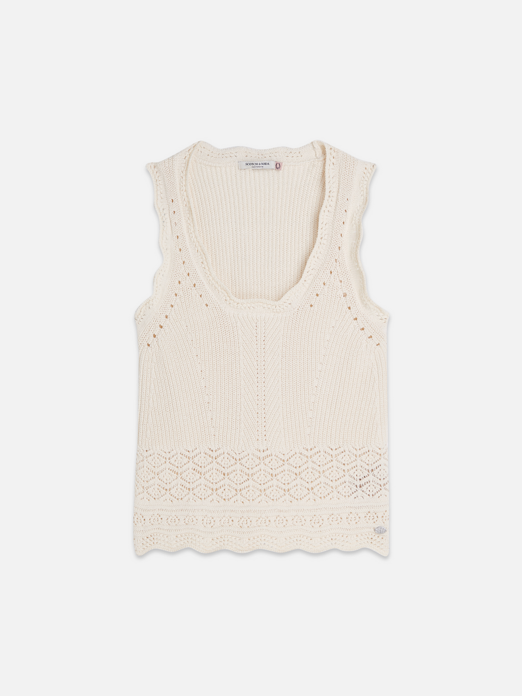 Pointelle Knitted Vest