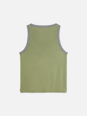 Stripe Trim Relaxed Knitted Vest