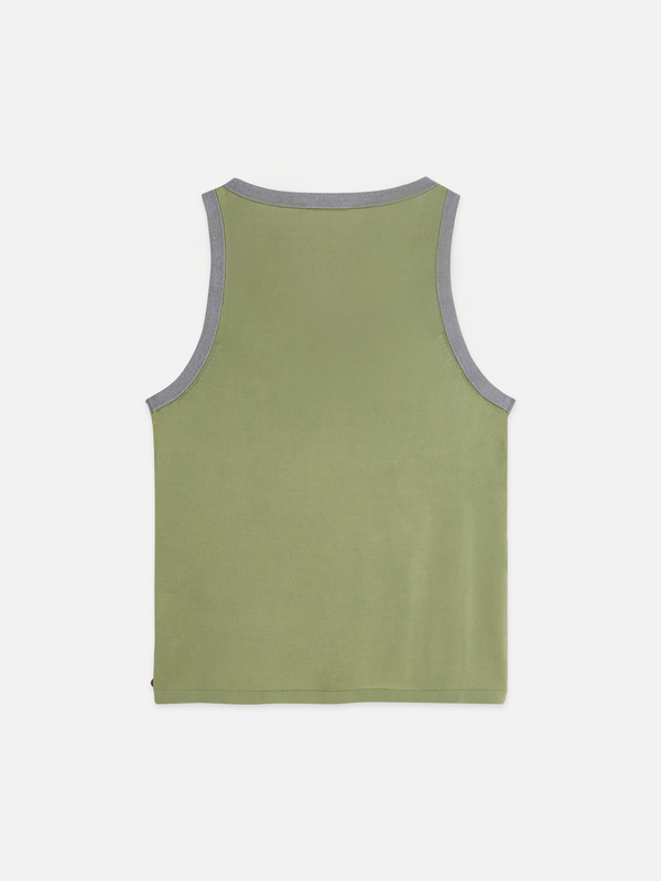 Stripe Trim Relaxed Knitted Vest
