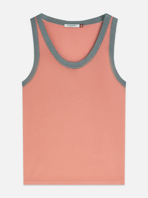 Stripe Trim Relaxed Knitted Vest