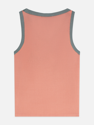 Stripe Trim Relaxed Knitted Vest