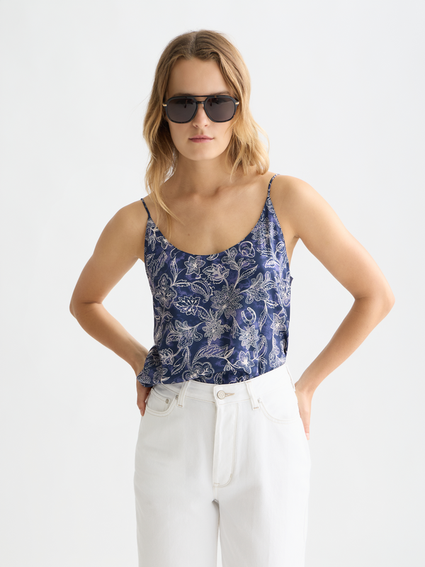 Tanktop mit bedruckter Jersey-Rückseite
