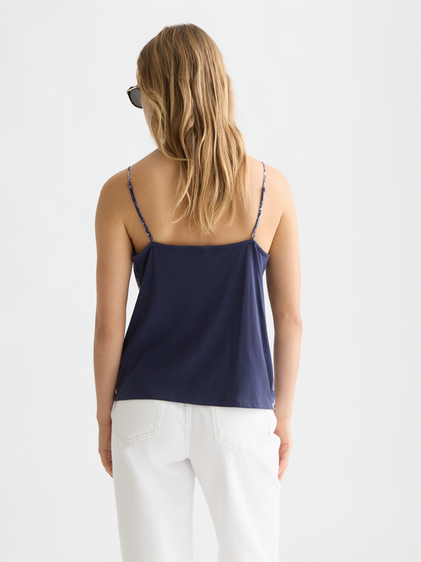 Tanktop mit bedruckter Jersey-Rückseite