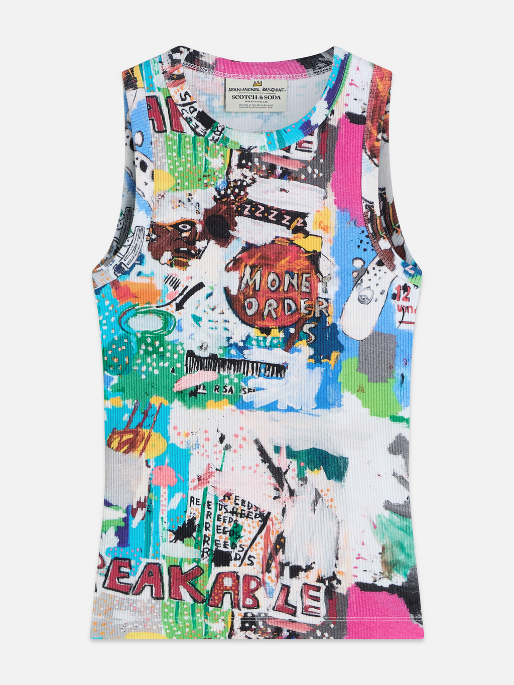 Scotch & Soda x Basquiat All Over Printed Rib Racer Tank