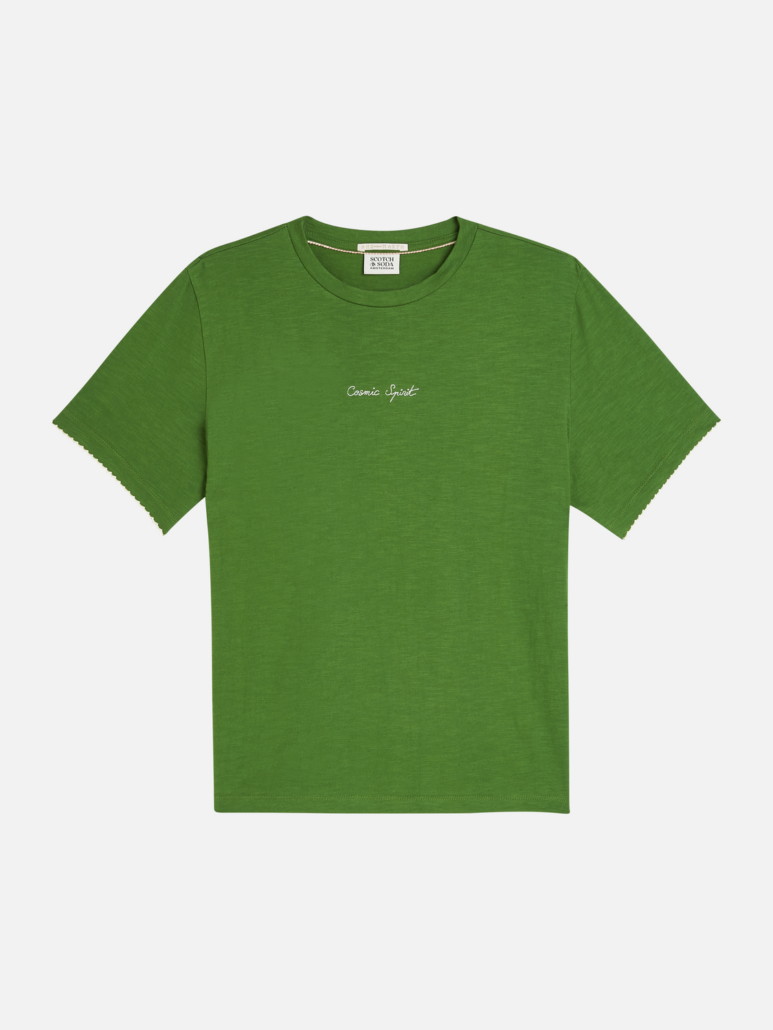 Embroidered Slub Regular-Fit T-Shirt