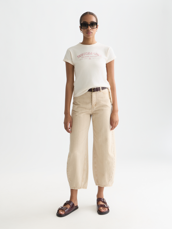 Artwork T-Shirt With Side Knot