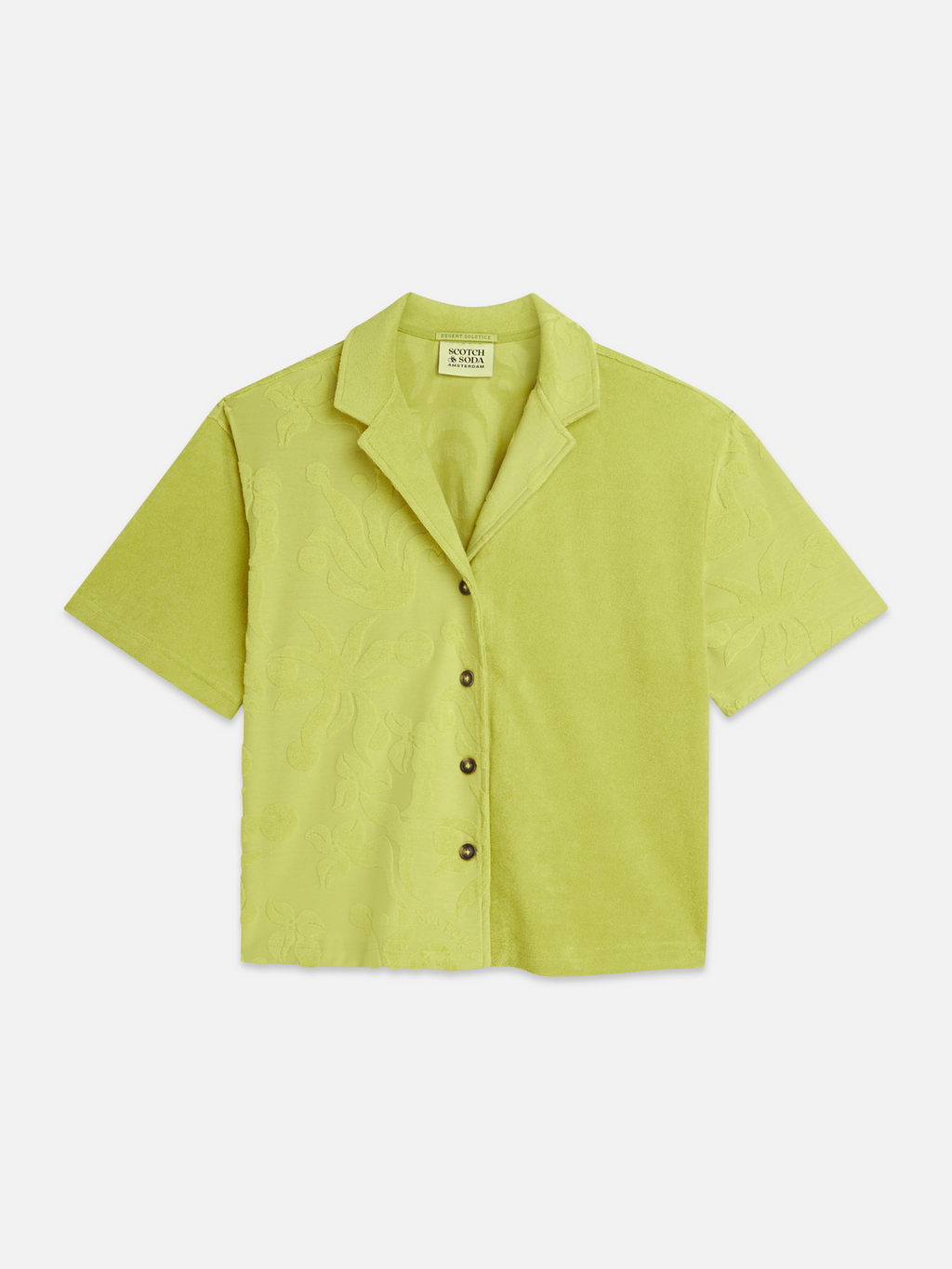 Chemise à manches courtes en tissu éponge