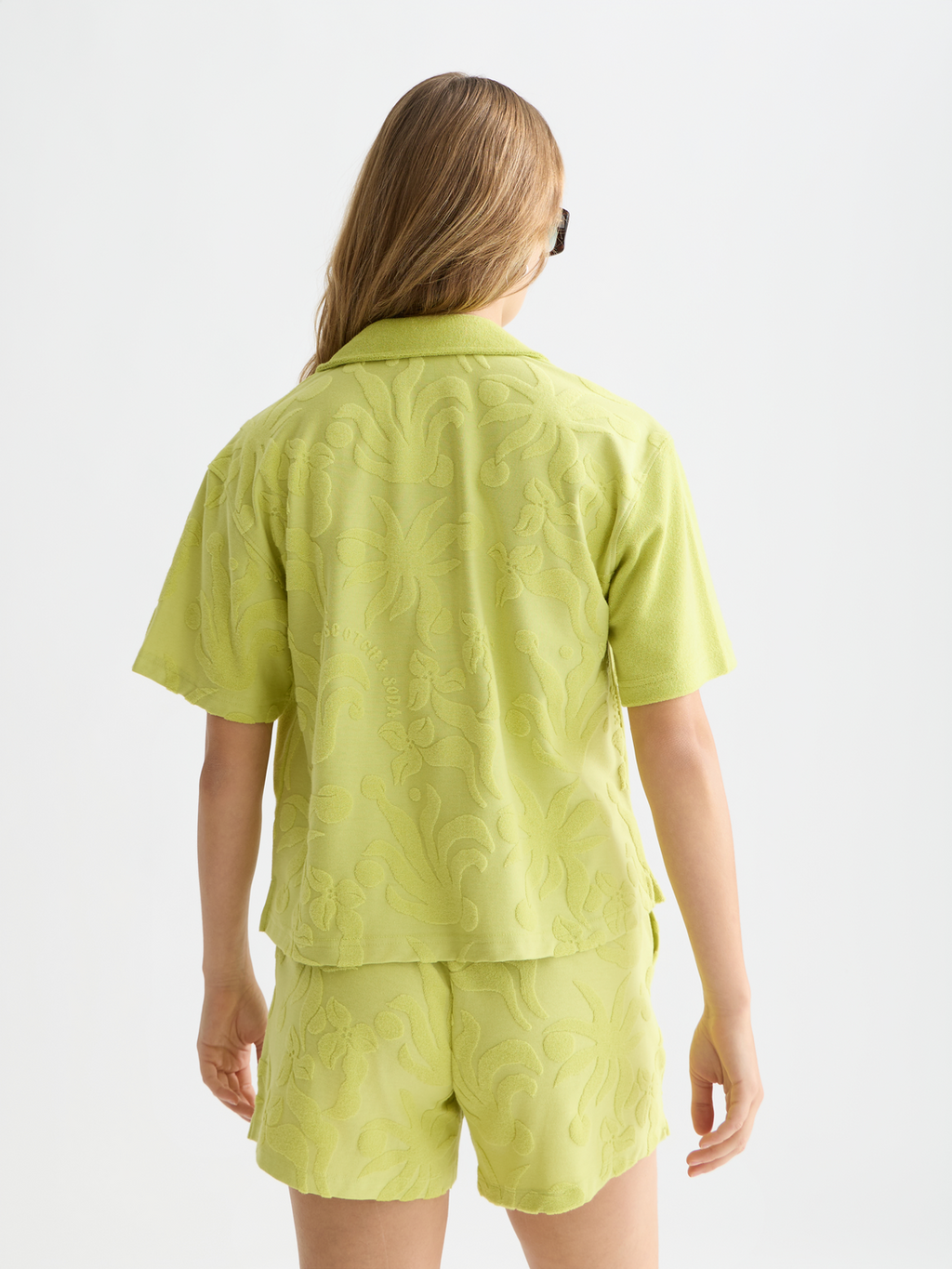 Chemise à manches courtes en tissu éponge