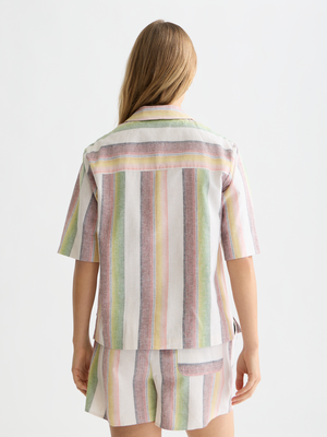 Chemise rayée à manches courtes