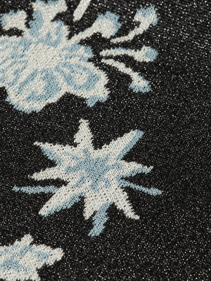Jacquard-Kurzarm-Pullover