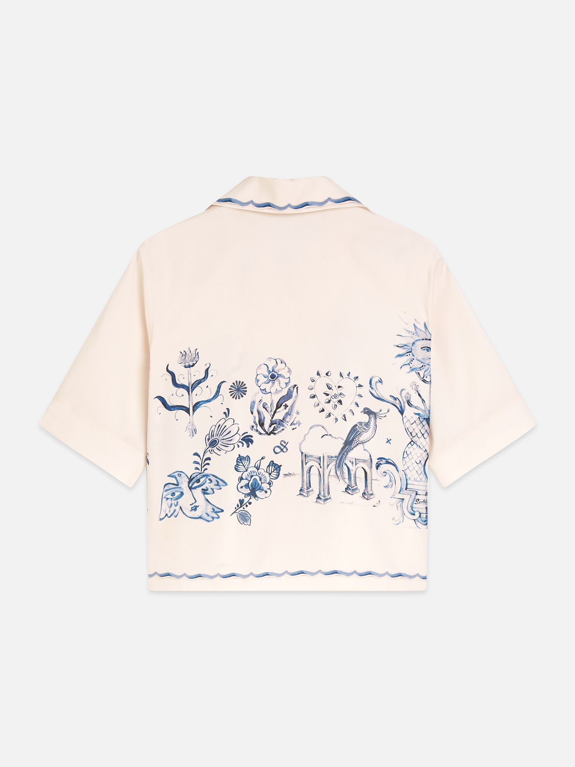 Scotch & Soda x Royal Delft Printed Short-Sleeved Camp Shirt