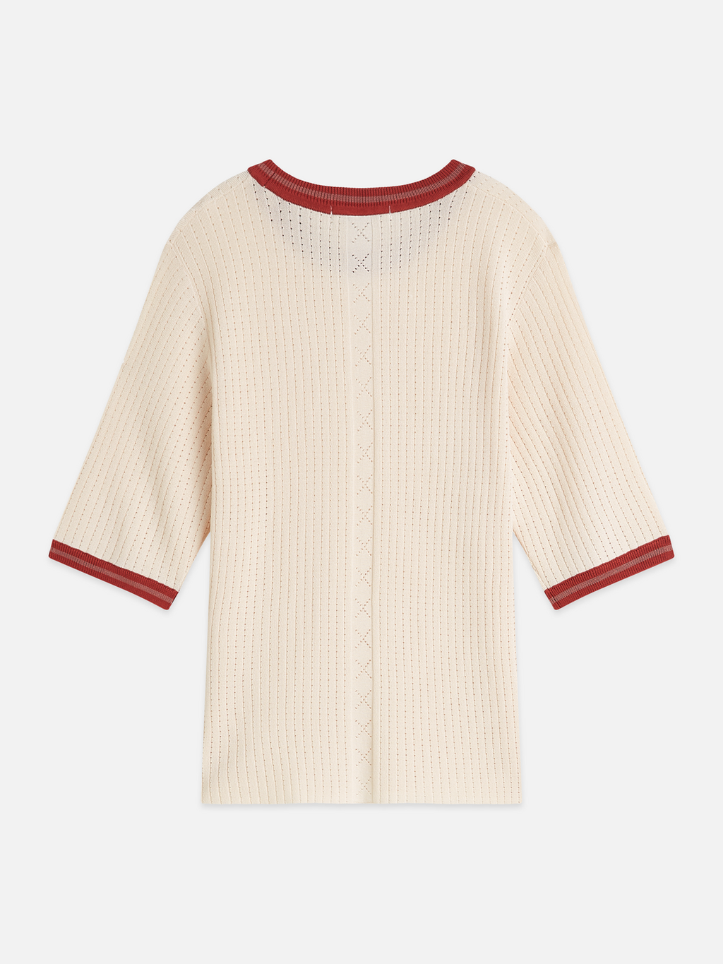 Pointelle Knitted Relaxed-Fit Tee