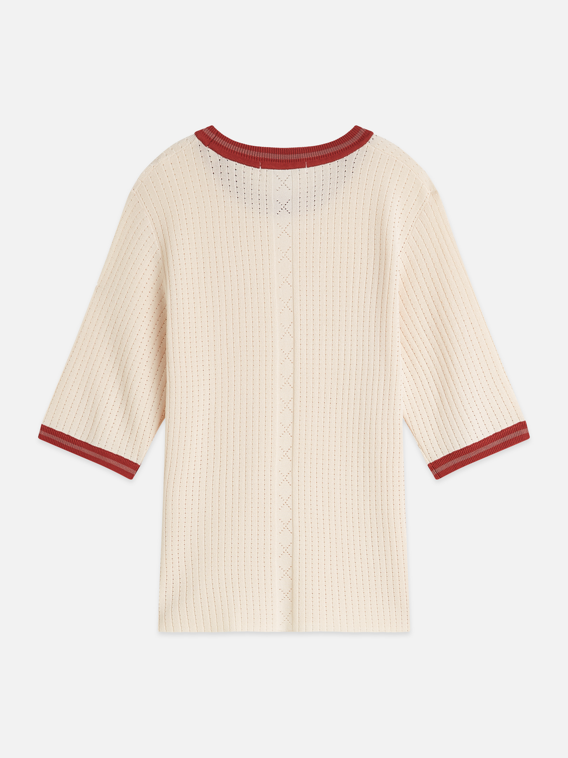 Pointelle Knitted Relaxed-Fit Tee