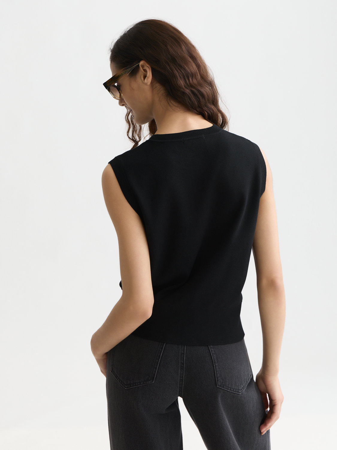Compact Knitted Relaxed-Fit Spencer