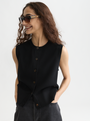 Compact Knitted Relaxed-Fit Spencer