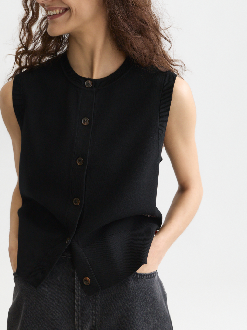 Compact Knitted Relaxed-Fit Spencer