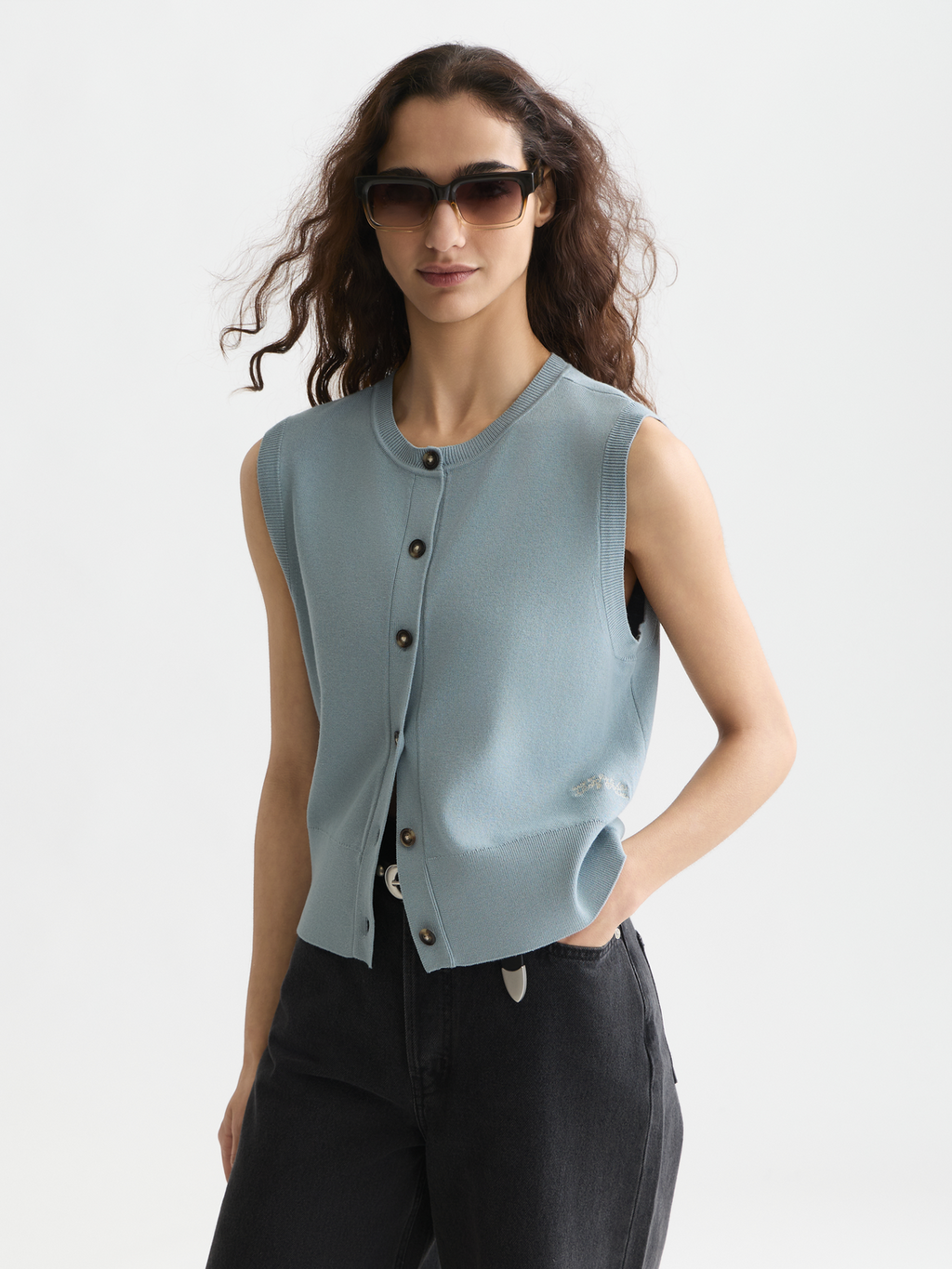 Compact Knitted Relaxed-Fit Spencer