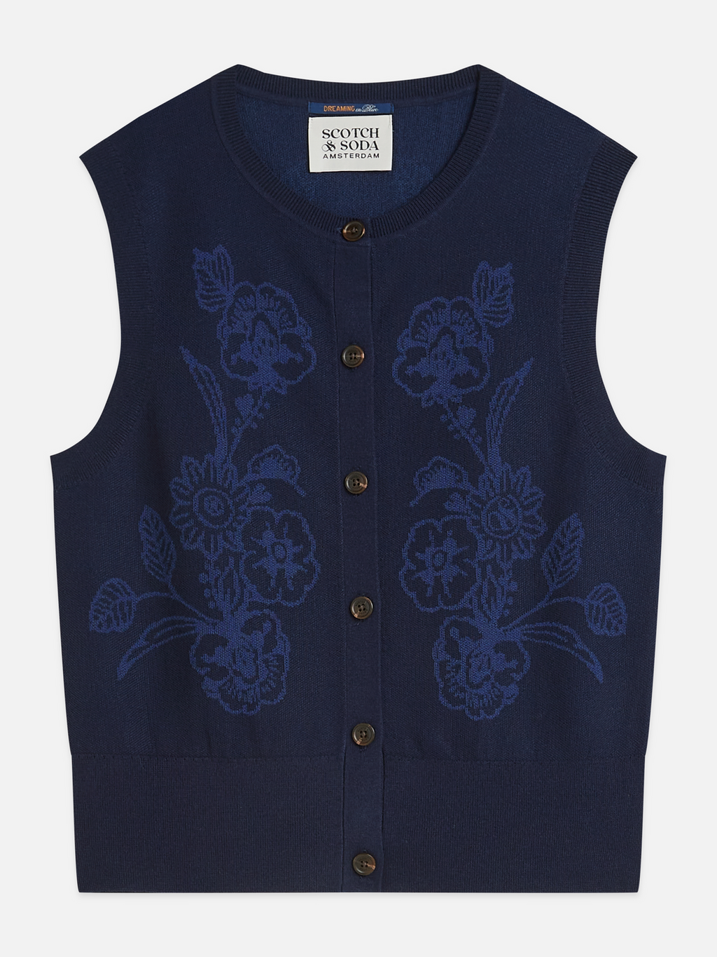 Jacquard Knitted Relaxed-Fit Spencer