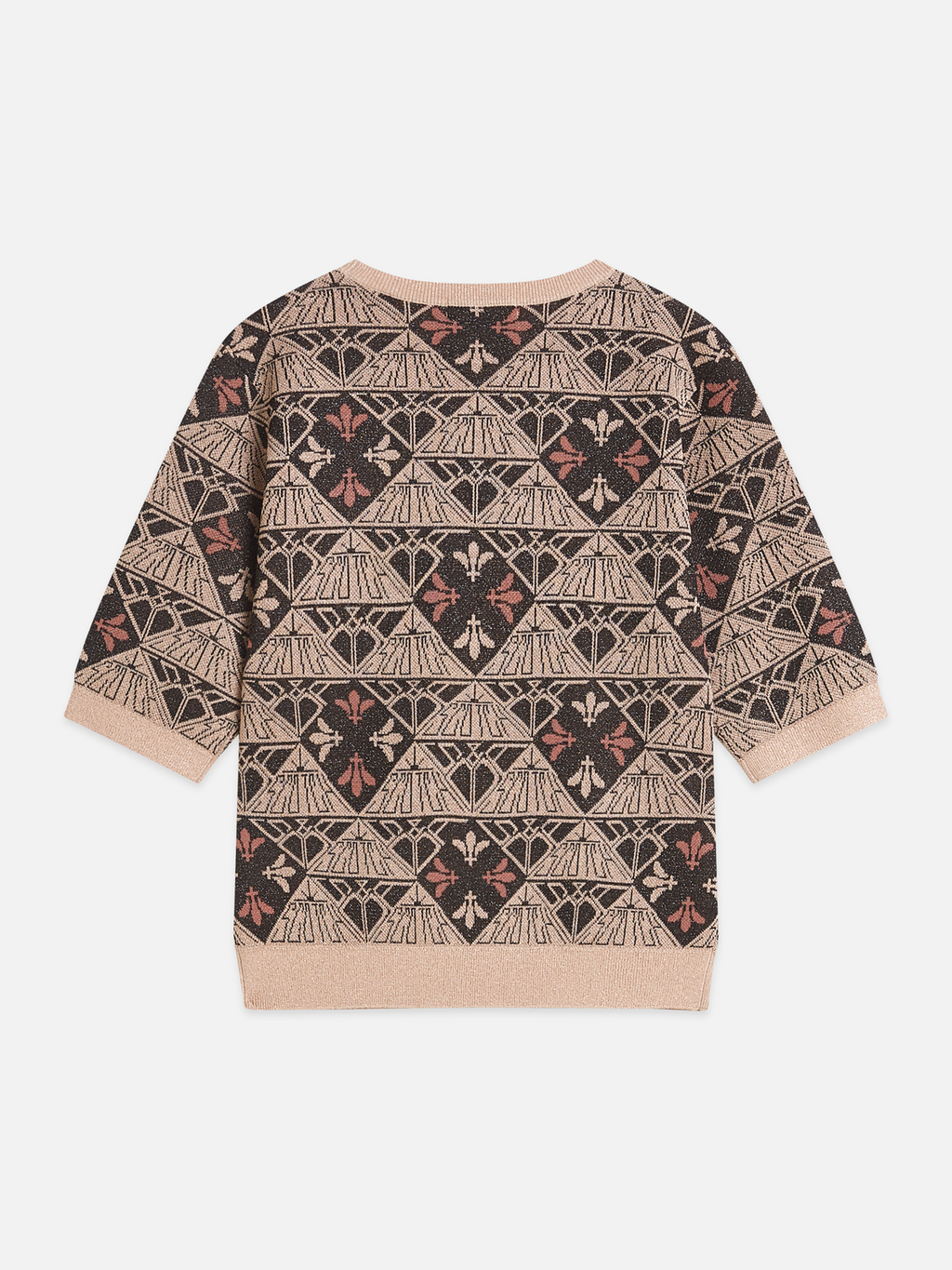 Monogram Jacquard Short-Sleeved Pullover