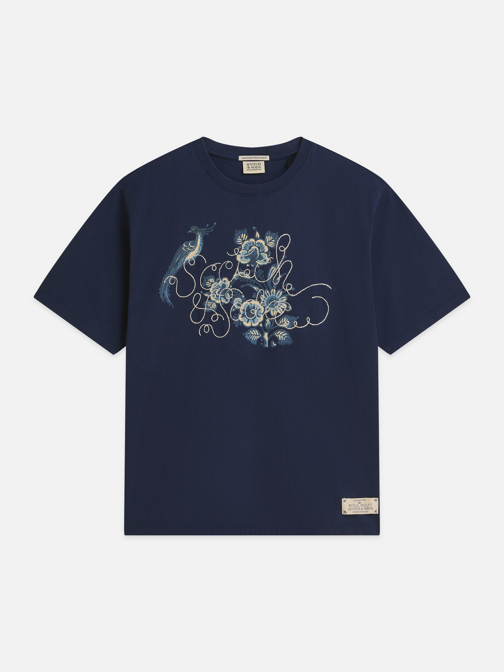 Scotch & Soda x Royal Delft Embroidered Detail Loose T-Shirt