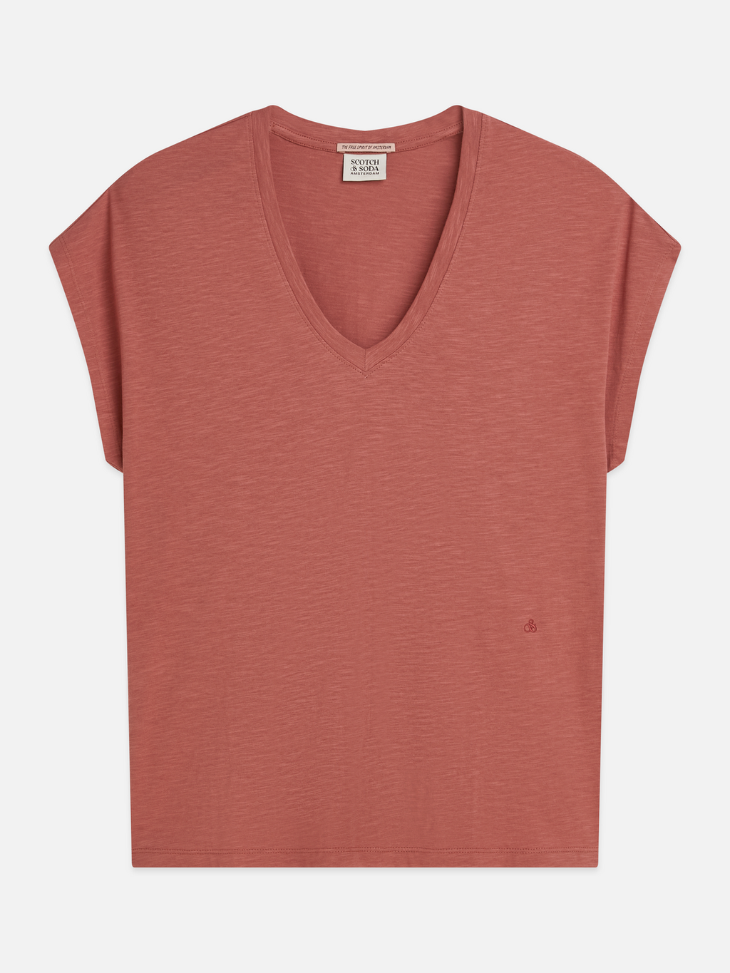 Ampersand Embroidery V-Neck T-Shirt