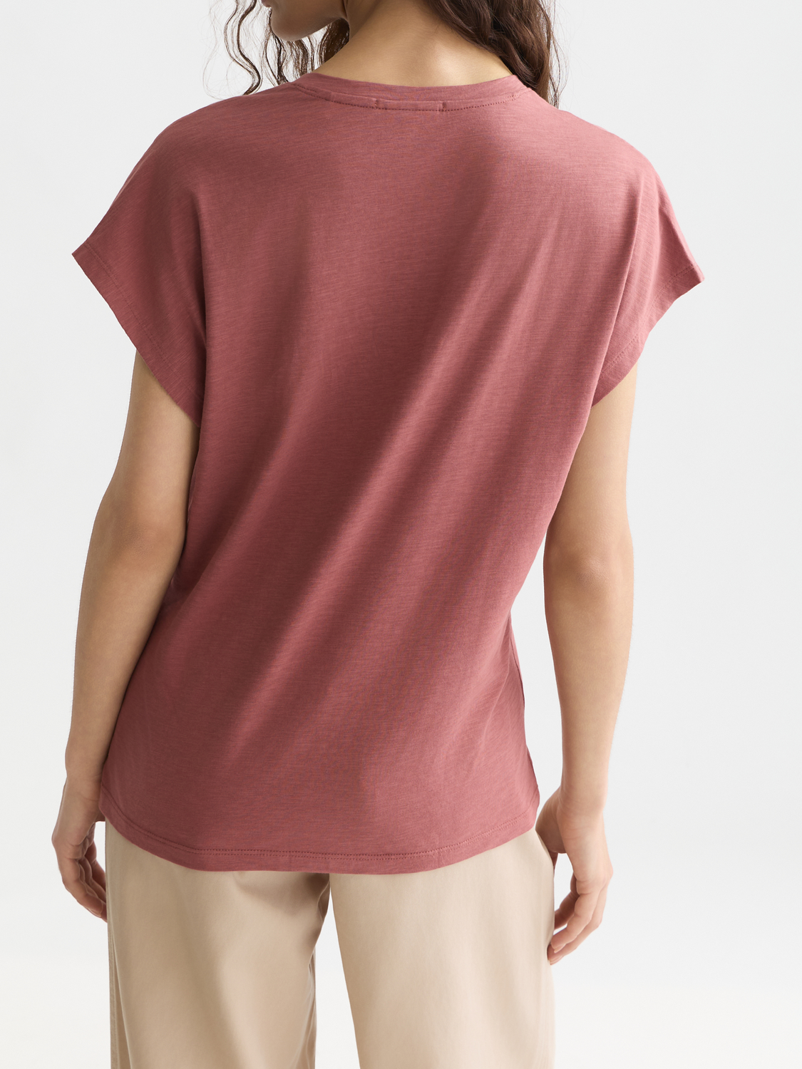 Ampersand Embroidery V-Neck T-Shirt