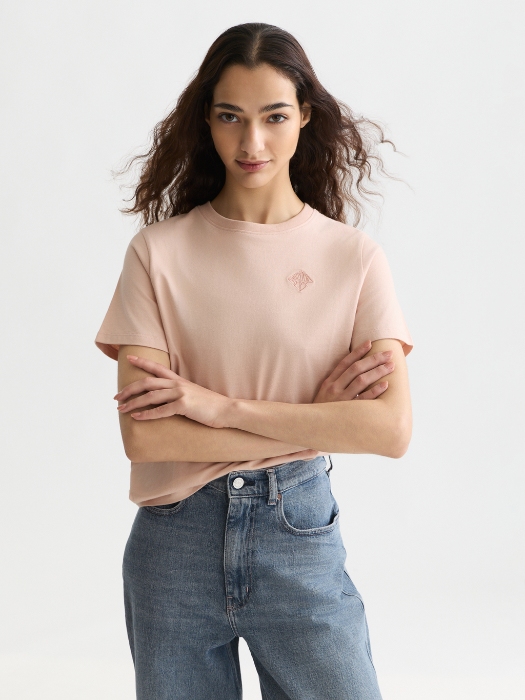 Embroidered Logo Regular-Fit T-Shirt