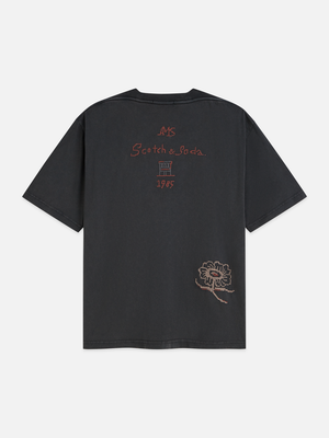 Washed Loose-Fit T-Shirt With Embroidery