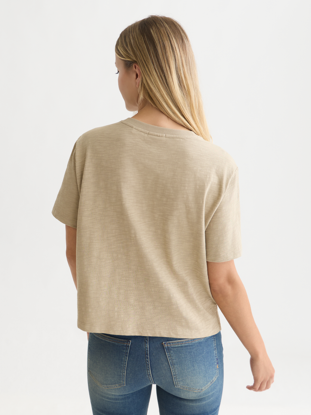 Keyhole Sleeve Cotton T-Shirt
