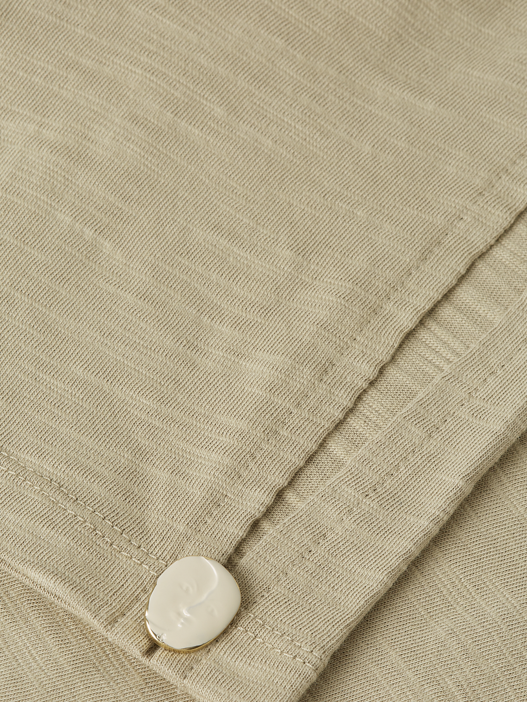 Keyhole Sleeve Cotton T-Shirt