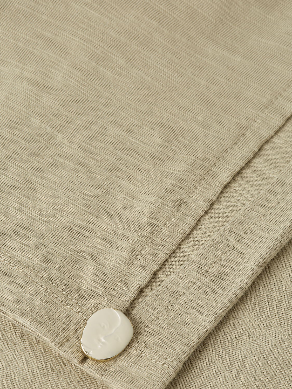 Keyhole Sleeve Cotton T-Shirt