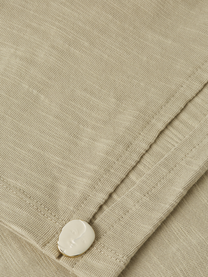 Keyhole Sleeve Cotton T-Shirt