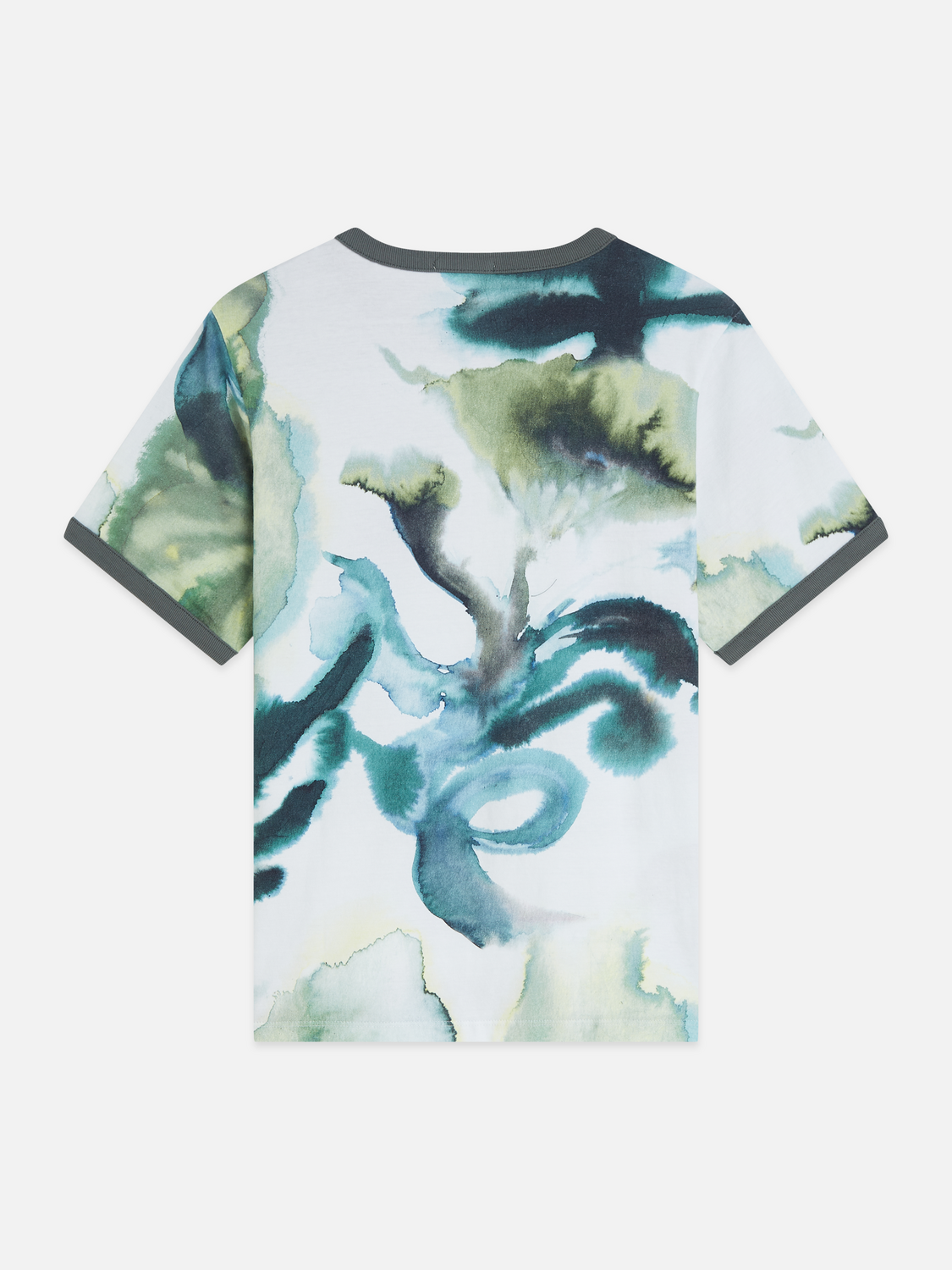 Printed With Contrast Binding Regular-Fit T-Shirt