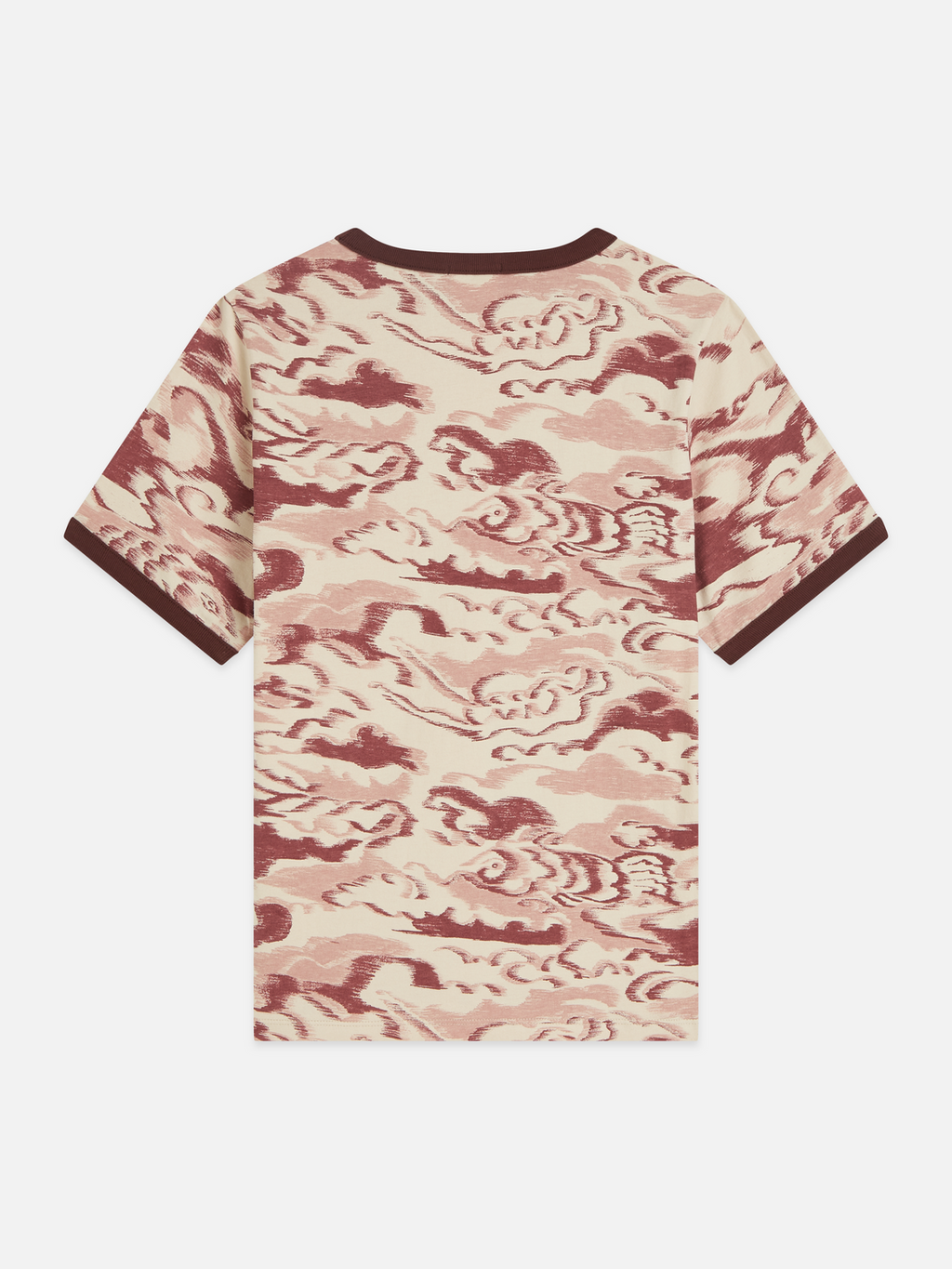 Printed With Contrast Binding Regular-Fit T-Shirt