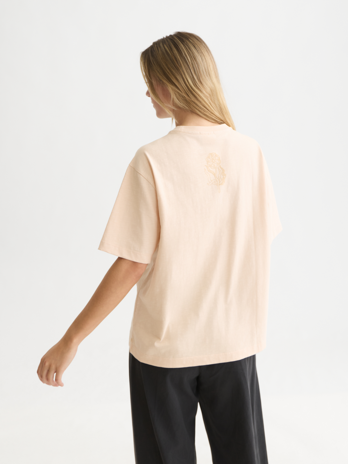 Flock Artwork Loose-Fit T-Shirt