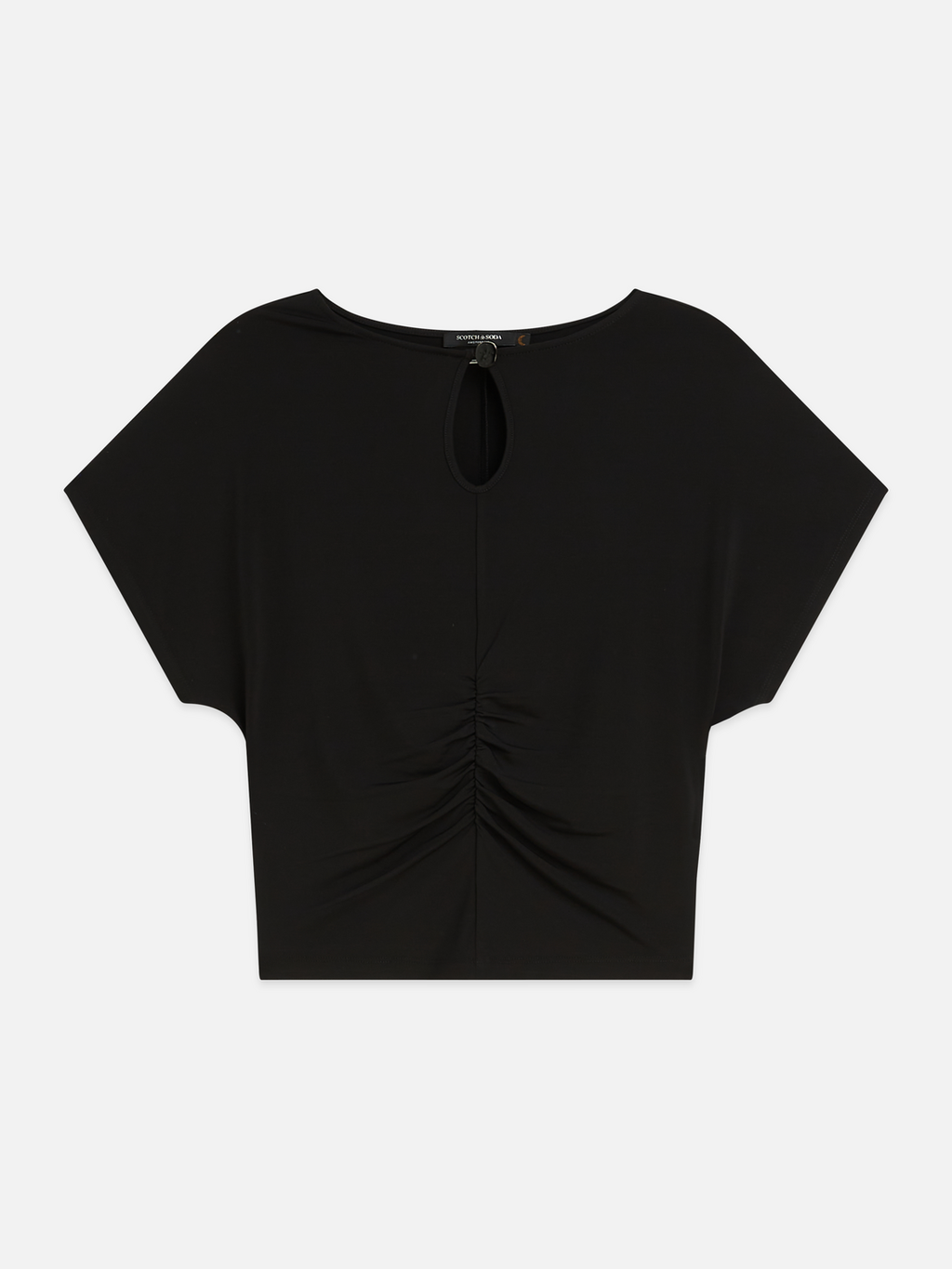 Ruched Batwing Stretch T-Shirt