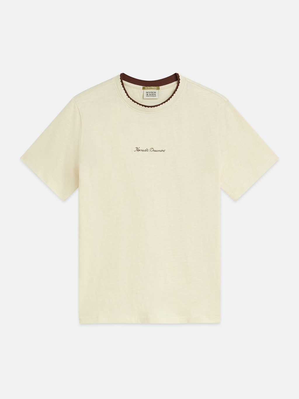 T-shirt coupe droite brodé sur la poitrine